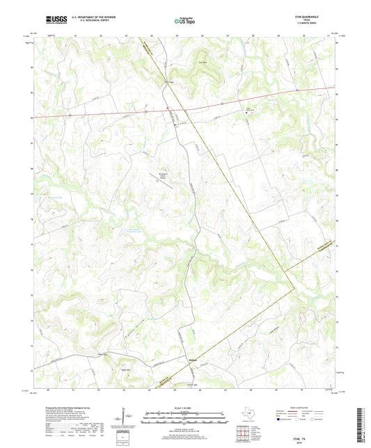 Star Texas US Topo Map Image