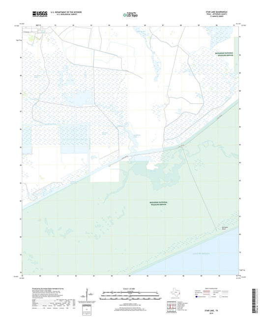 Star Lake Texas US Topo Map Image
