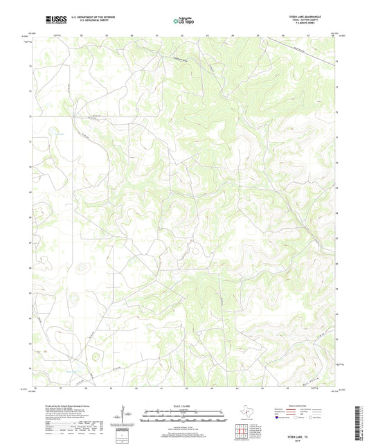 Steen Lake Texas US Topo Map Image