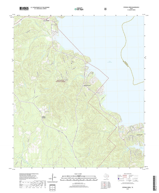 Stephen Creek Texas US Topo Map Image