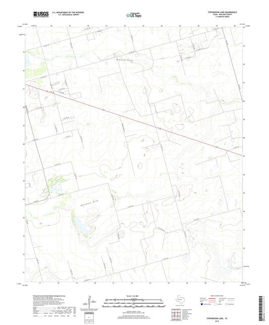 Stephenson Lake Texas US Topo Map Image