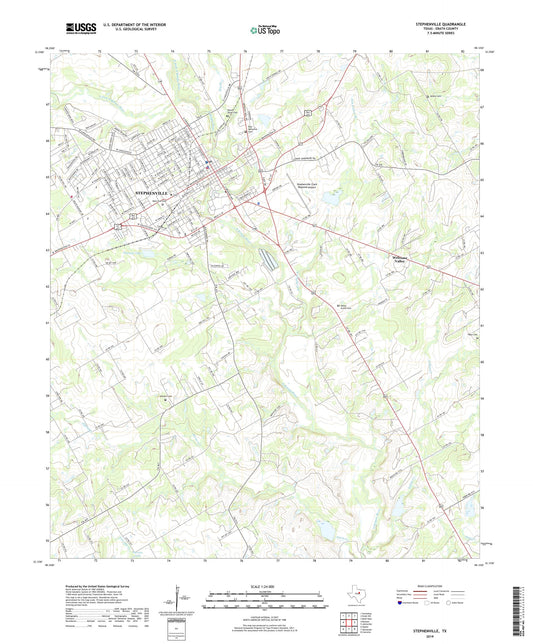 Stephenville Texas US Topo Map Image