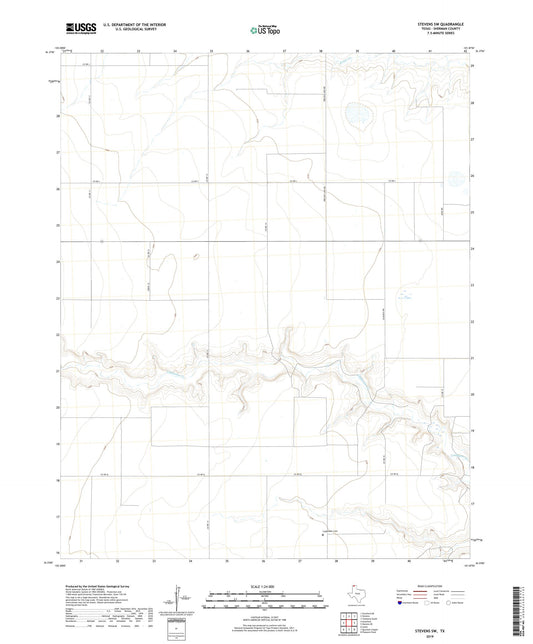Stevens SW Texas US Topo Map Image