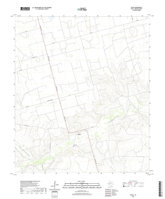 Stiles Texas US Topo Map Image