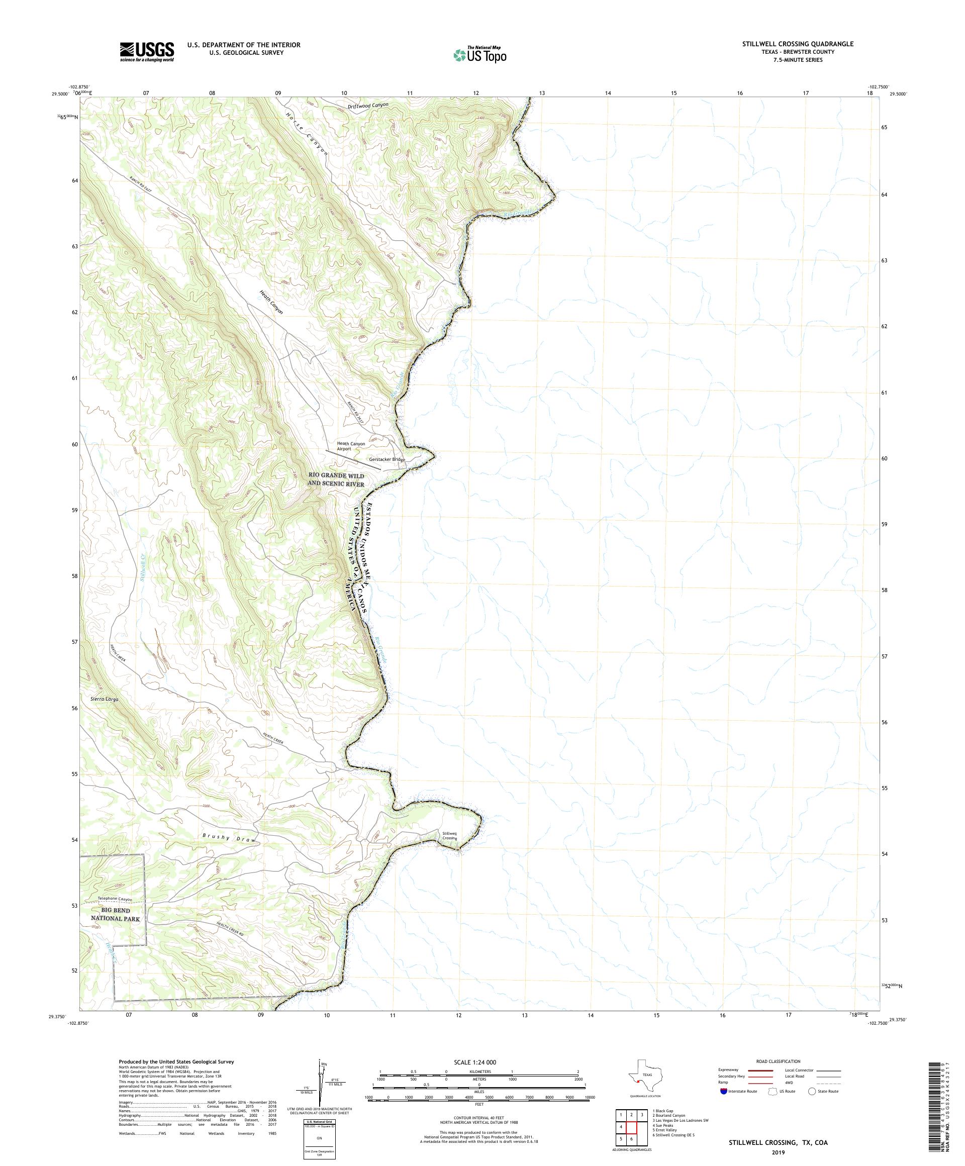 Stillwell Crossing Texas US Topo Map – MyTopo Map Store