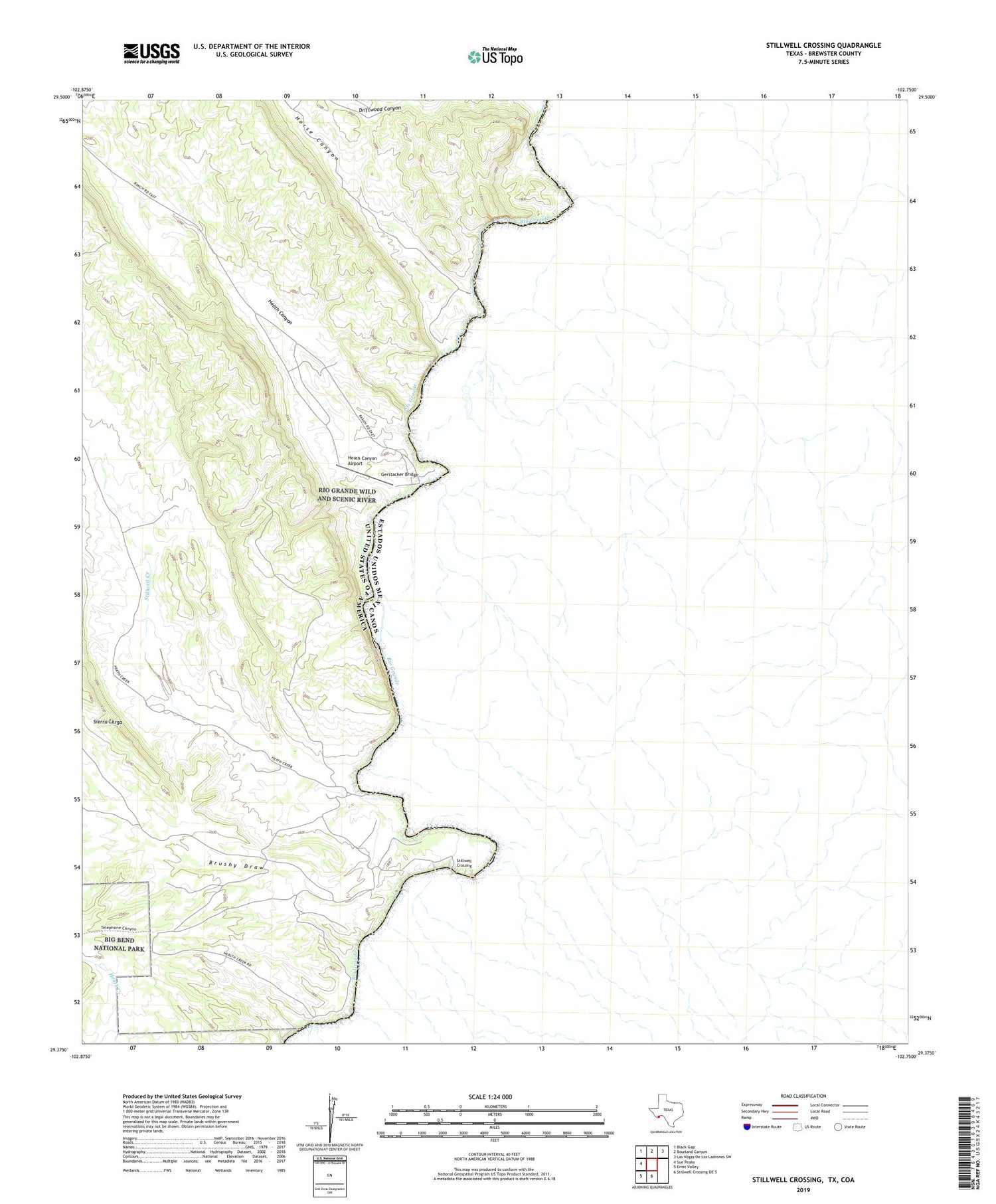 Stillwell Crossing Texas US Topo Map Image