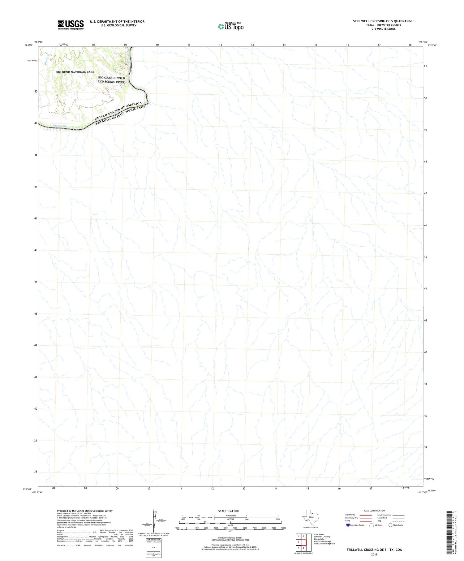 Stillwell Crossing OE S Texas US Topo Map Image