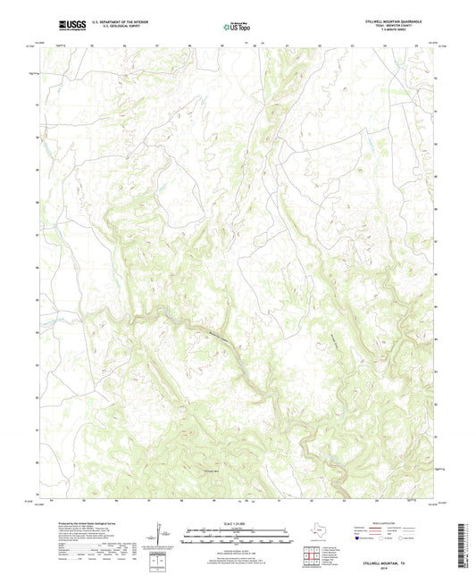 Stillwell Mountain Texas US Topo Map Image