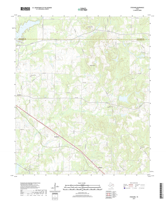 Stockard Texas US Topo Map Image