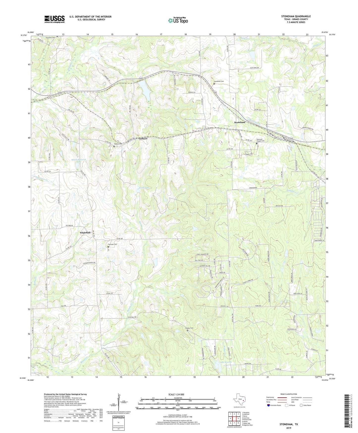 Stoneham Texas US Topo Map Image