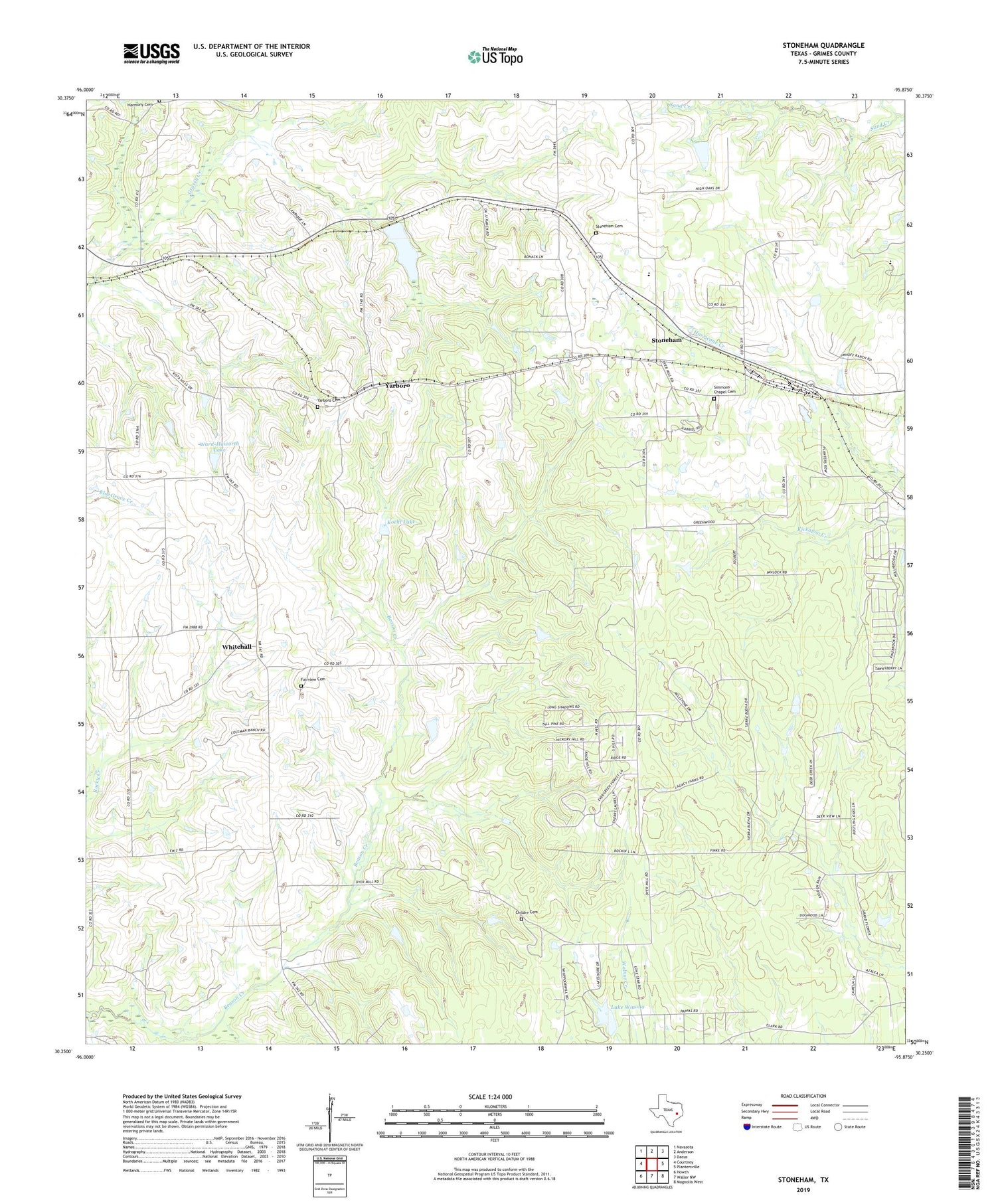 Stoneham Texas US Topo Map Image