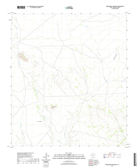 Straddlebug Mountain Texas US Topo Map Image