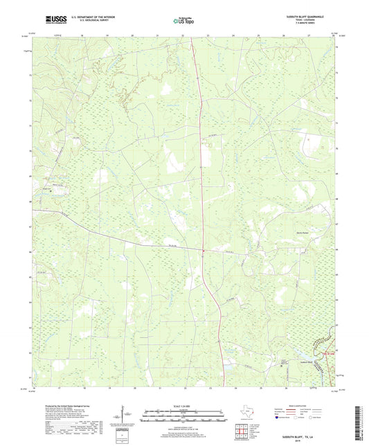 Sudduth Bluff Texas US Topo Map Image