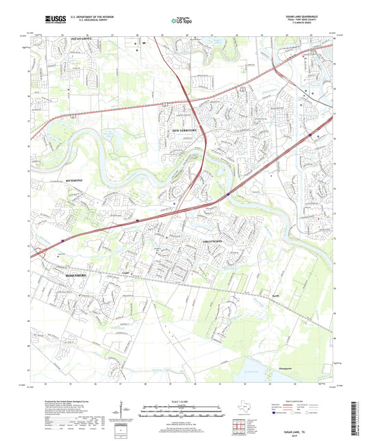 Sugar Land Texas US Topo Map Image