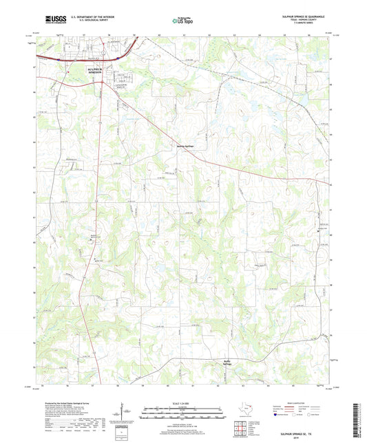 Sulphur Springs SE Texas US Topo Map Image