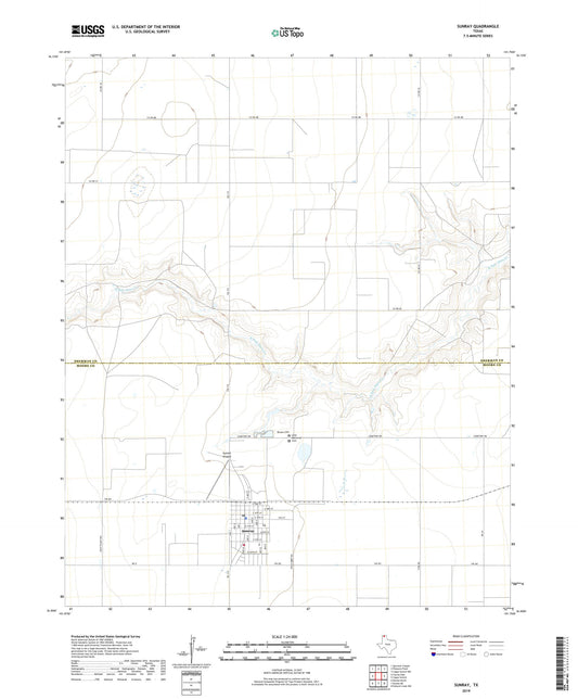 Sunray Texas US Topo Map Image