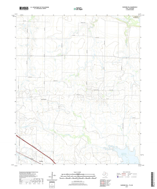 Sunshine Hill Texas US Topo Map Image