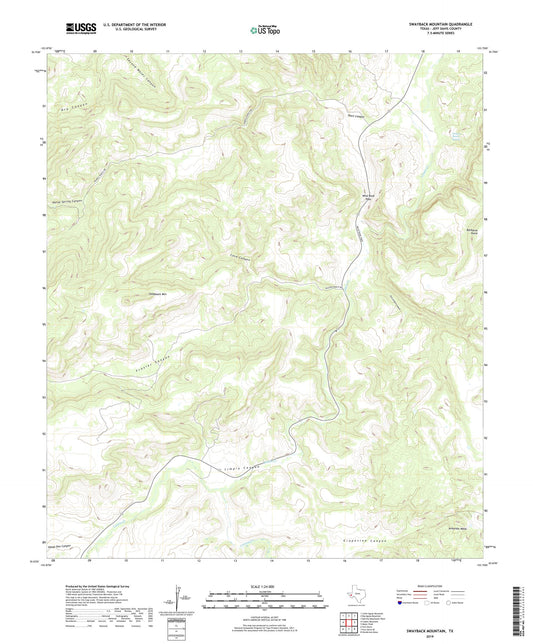 Swayback Mountain Texas US Topo Map Image