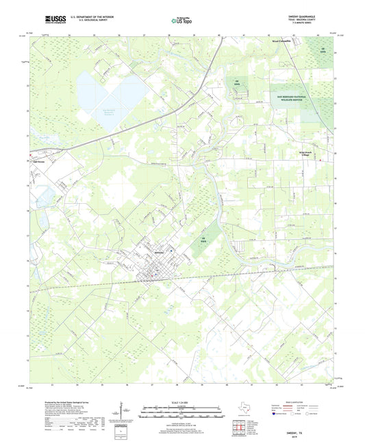 Sweeny Texas US Topo Map Image
