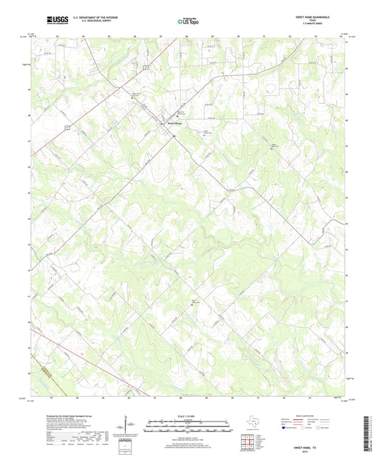 Sweet Home Texas US Topo Map Image