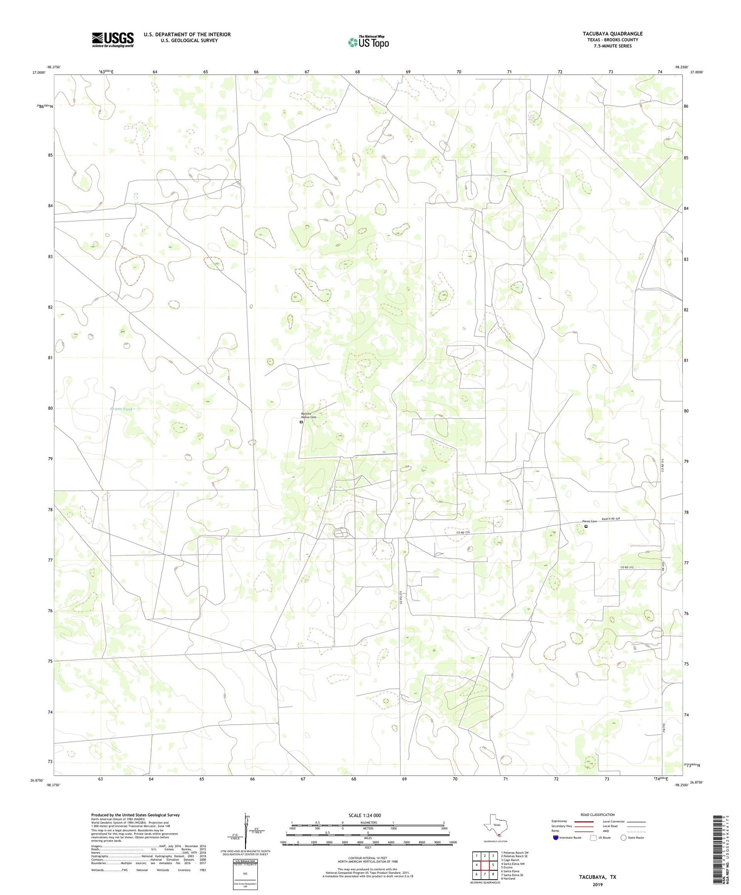 Tacubaya Texas US Topo Map Image