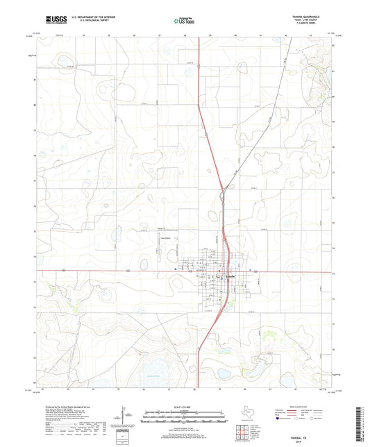 Tahoka Texas US Topo Map Image