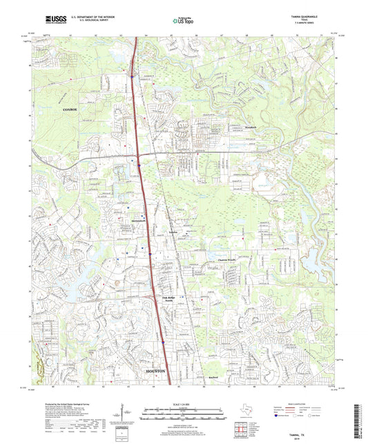 Tamina Texas US Topo Map Image