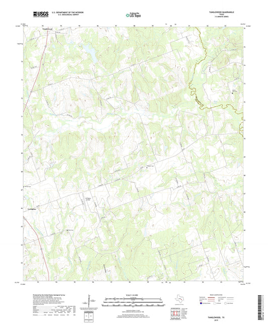 Tanglewood Texas US Topo Map Image