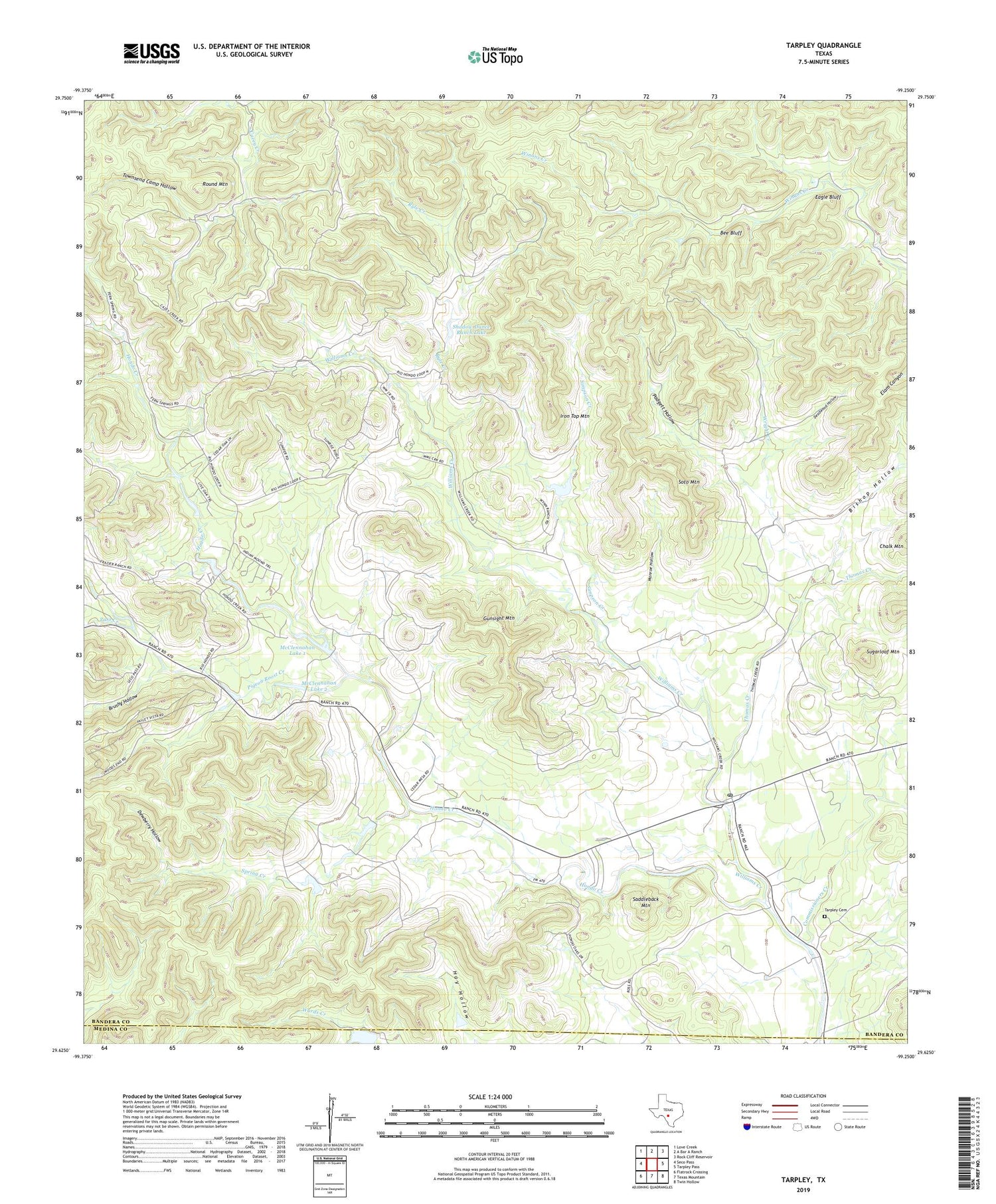Tarpley Texas US Topo Map Image