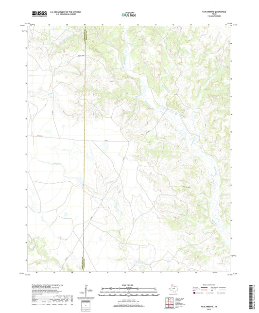 Tate Arroyo Texas US Topo Map Image