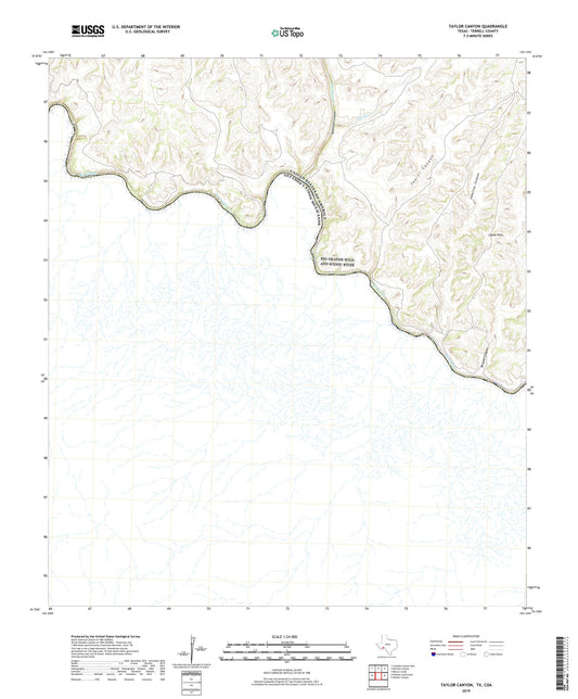Taylor Canyon Texas US Topo Map Image