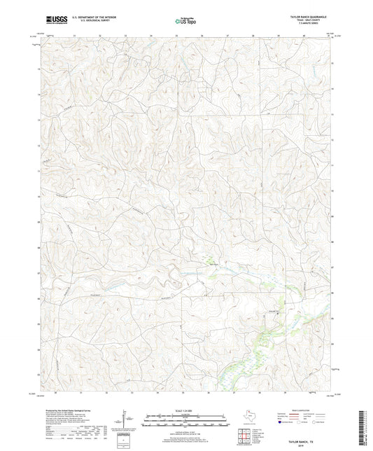 Taylor Ranch Texas US Topo Map Image