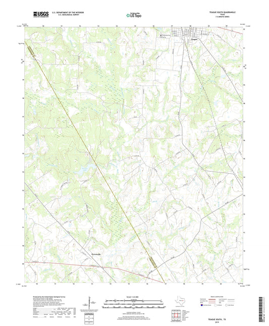 Teague South Texas US Topo Map Image