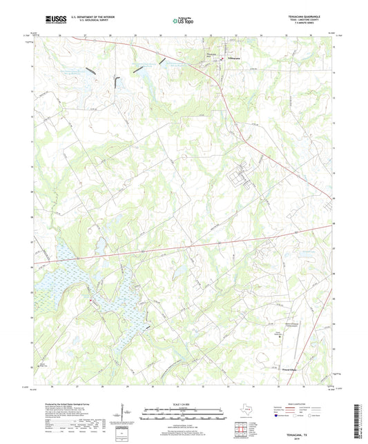 Tehuacana Texas US Topo Map Image