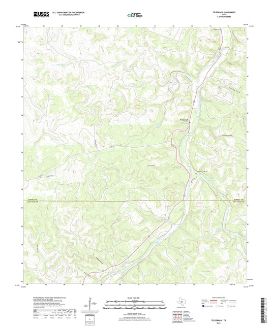 Telegraph Texas US Topo Map Image
