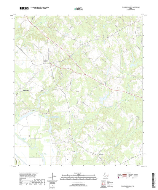 Tennessee Colony Texas US Topo Map Image