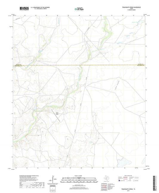 Tequesquite Spring Texas US Topo Map Image