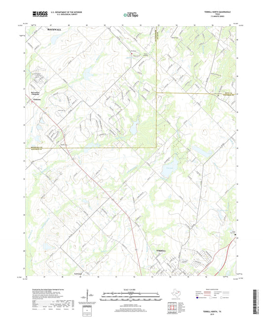 Terrell North Texas US Topo Map Image