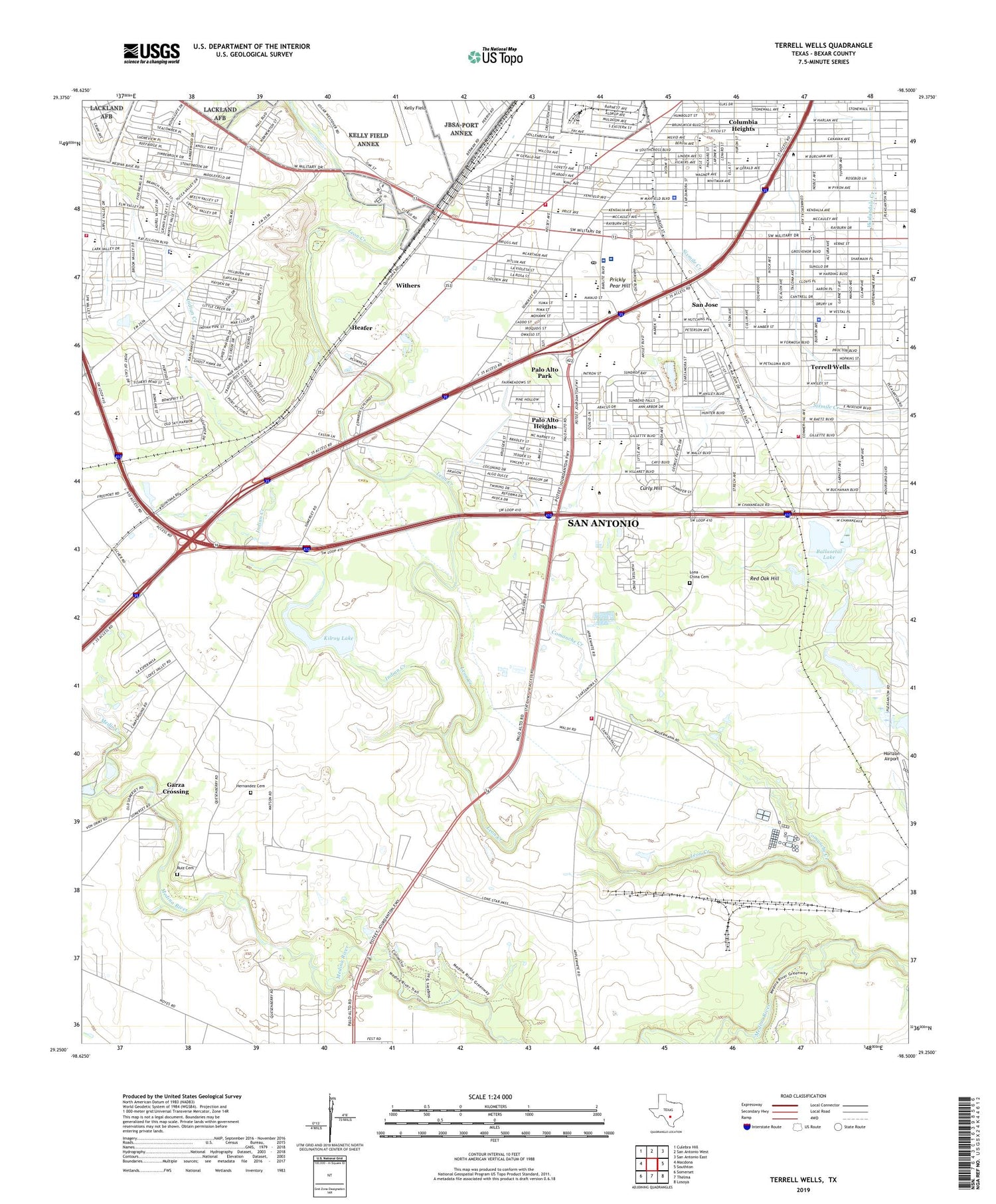Terrell Wells Texas US Topo Map Image