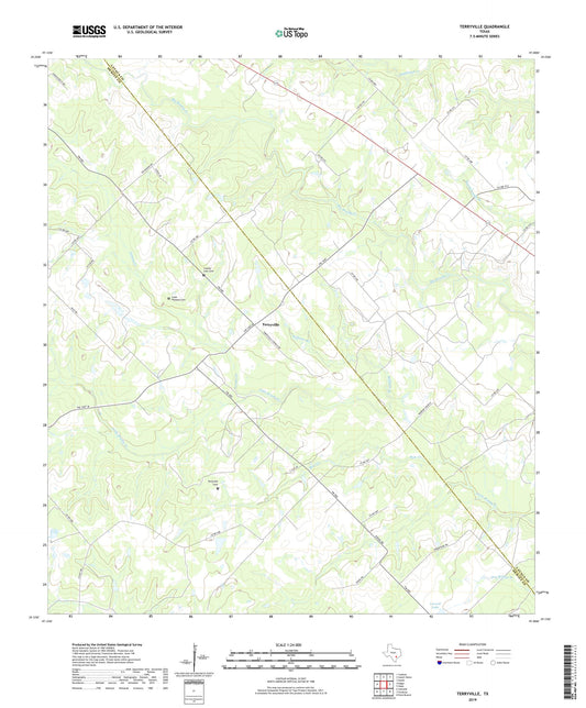 Terryville Texas US Topo Map Image