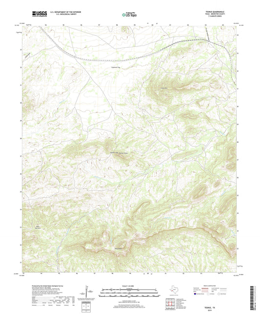 Tesnus Texas US Topo Map Image
