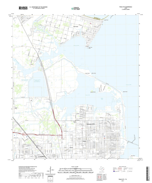 Texas City Texas US Topo Map Image