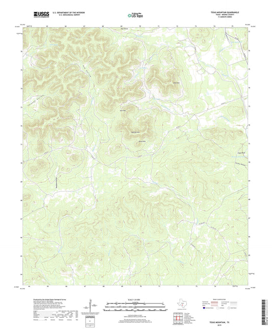 Texas Mountain Texas US Topo Map Image