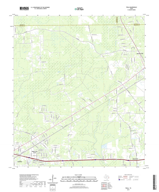 Texla Texas US Topo Map Image