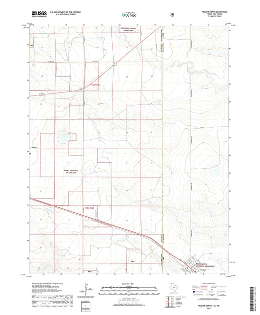 Texline North Texas US Topo Map Image