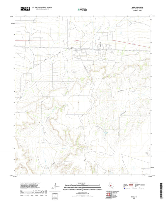 Texon Texas US Topo Map Image