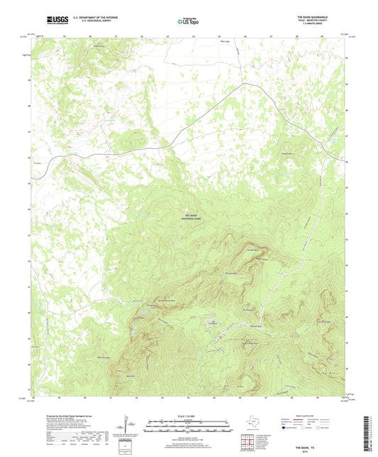 The Basin Texas US Topo Map Image