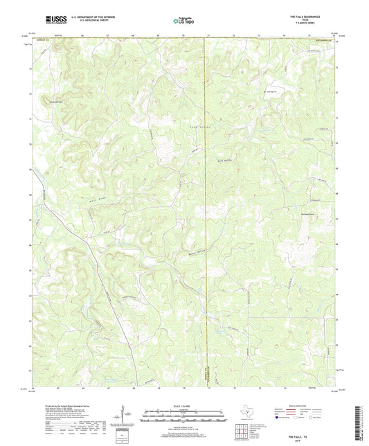 The Falls Texas US Topo Map Image