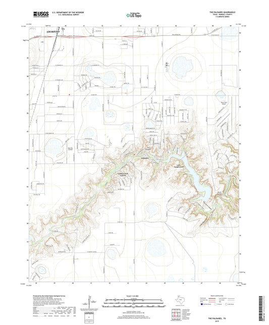 The Palisades Texas US Topo Map Image