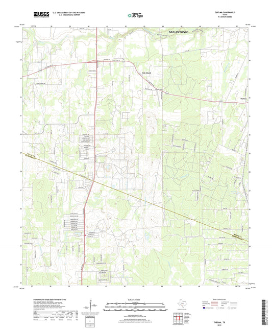 Thelma Texas US Topo Map Image